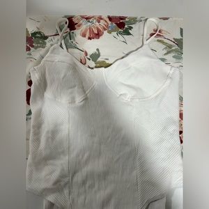 White corset style bodysuit